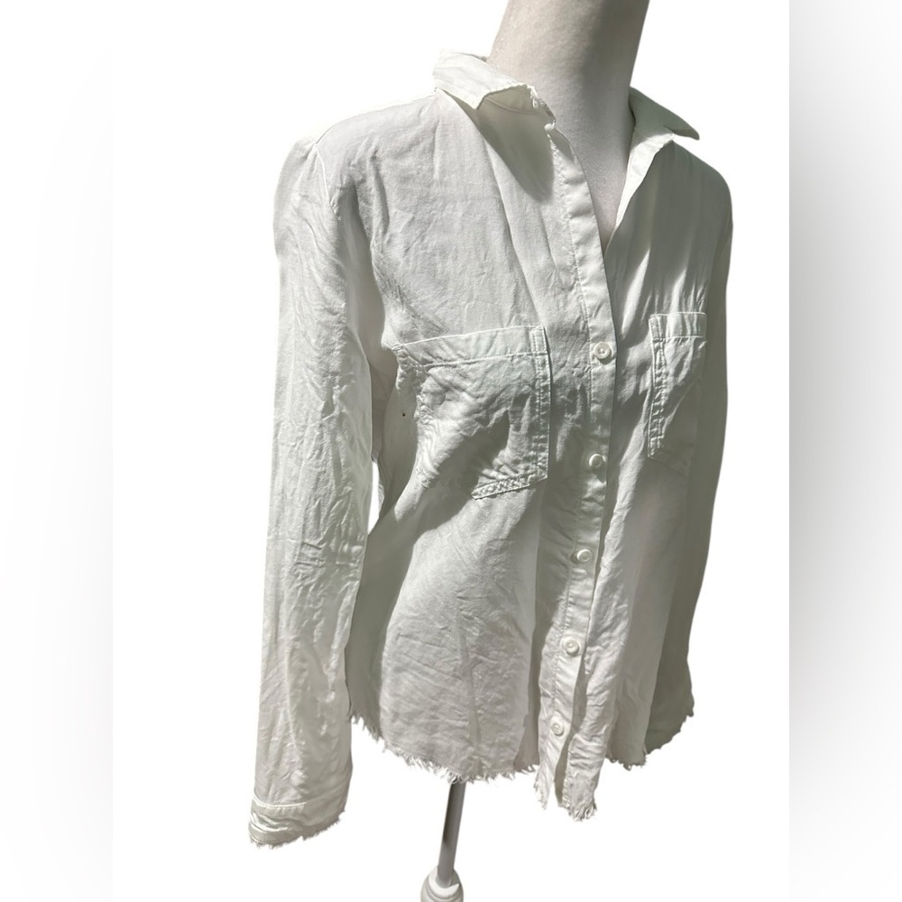 Cloth & Stone Women's White Button-Up Shirt size XS - Picture 3 of 9